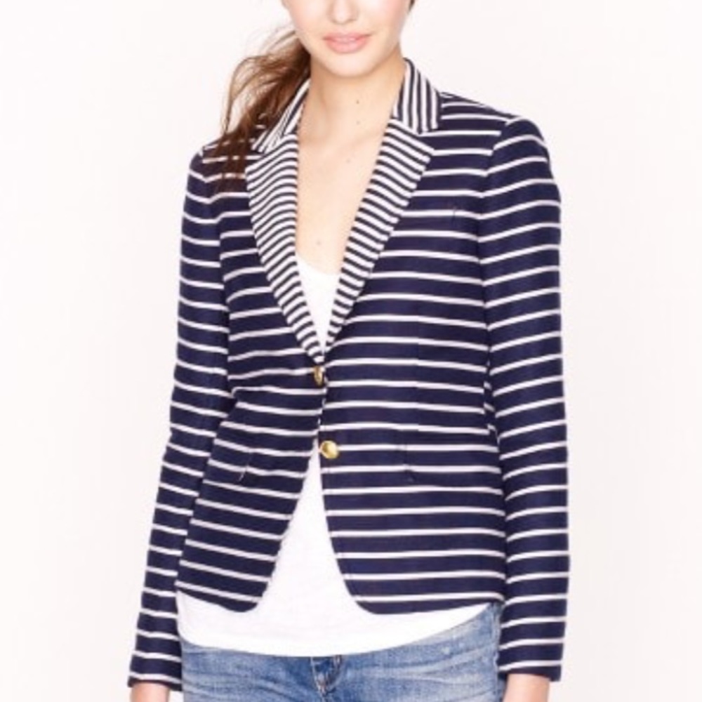 JCrew School boy blazer in mixed stripe